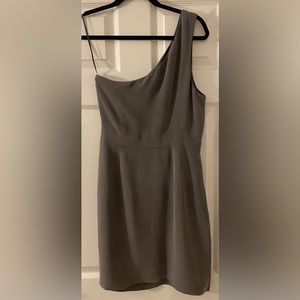 Worn once one shoulder grey J Crew mid thigh dress.